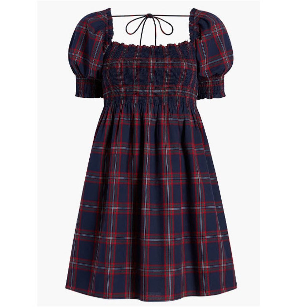 Like New Hill House Home Athena Nap Dress in Iris Tartan